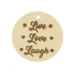 Abalorio Live Love Laught Oro